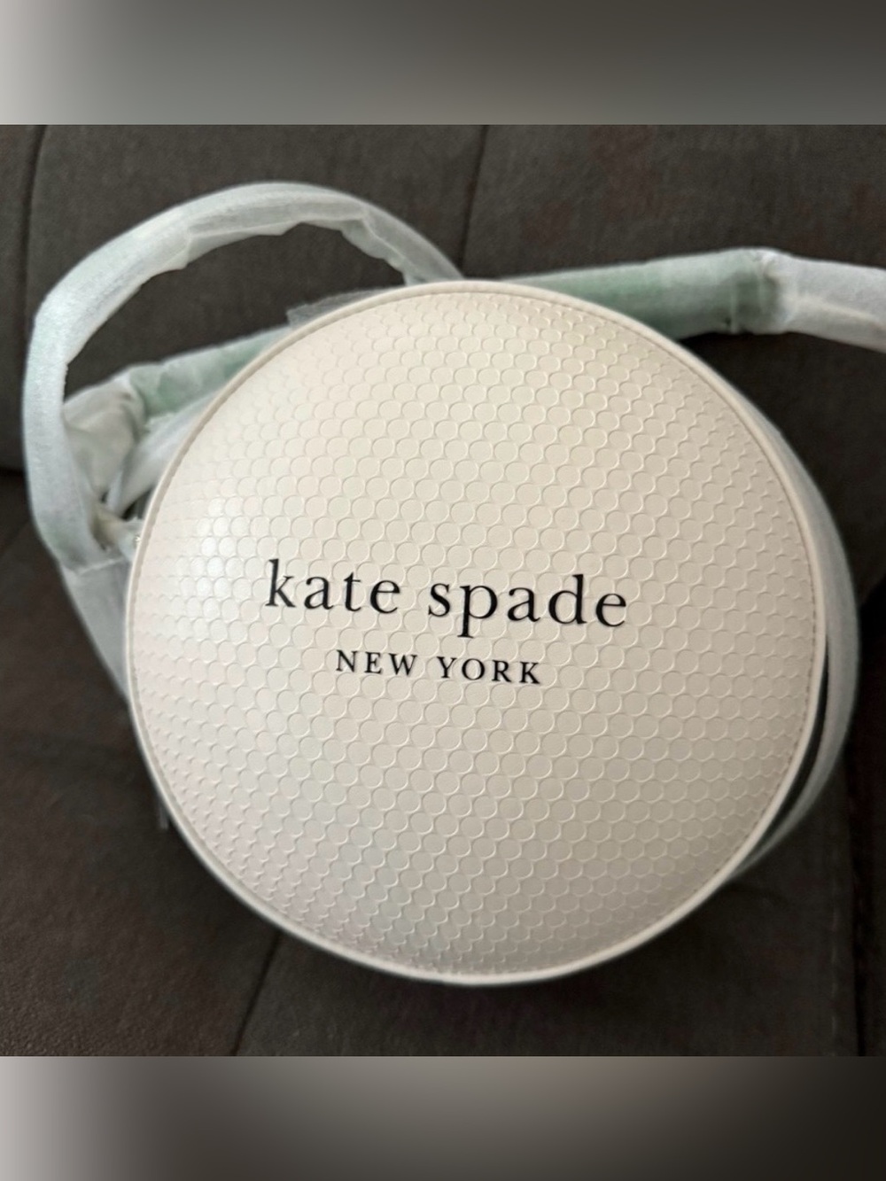 Kate Spade Golf Bag Green and Cream Double Zip Crossbody Bag